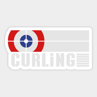 Curling winter sport curling with text Sticker